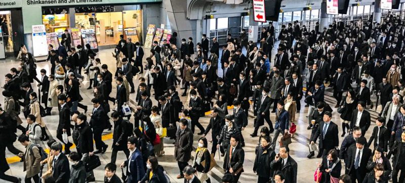 Morning Rush Hour at Shinagawa Station